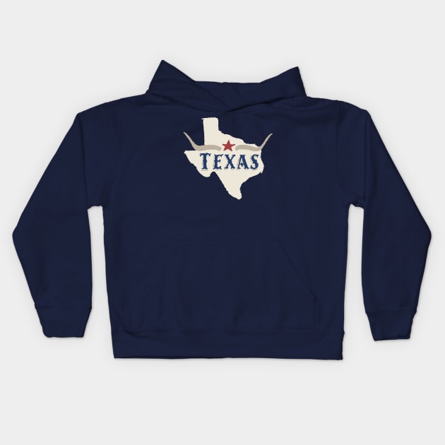 Texas Kids Hoodie by Very Simple Graph